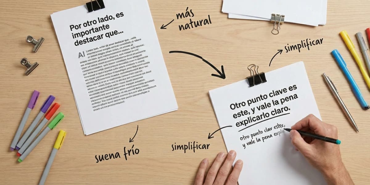 Proceso de transformar un texto de ChatGPT en un mensaje más humano y cercano