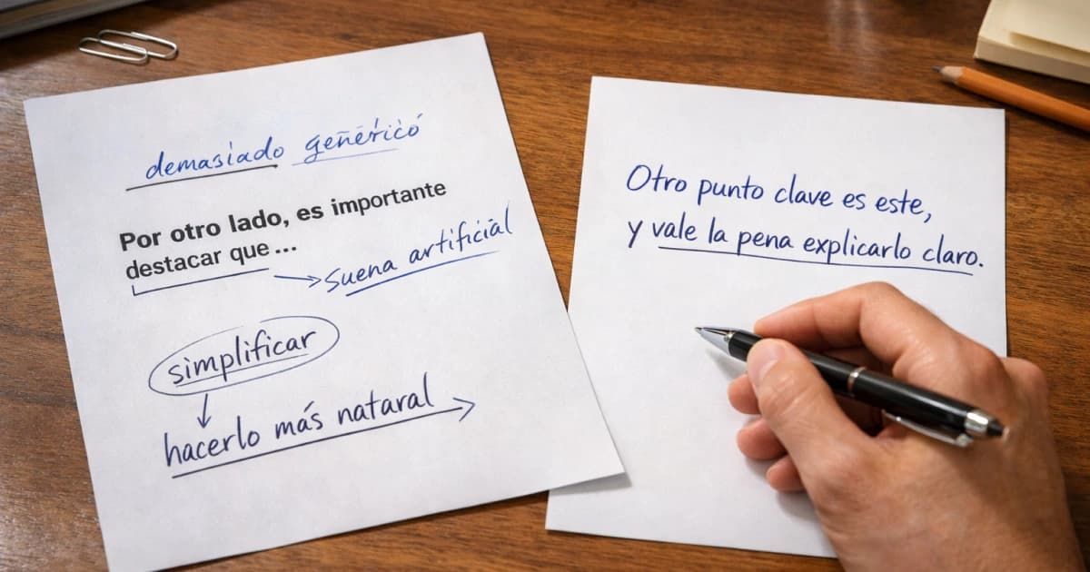 Ejemplo de cómo humanizar un texto de IA para hacerlo más natural y claro en español sin cambiar el significado